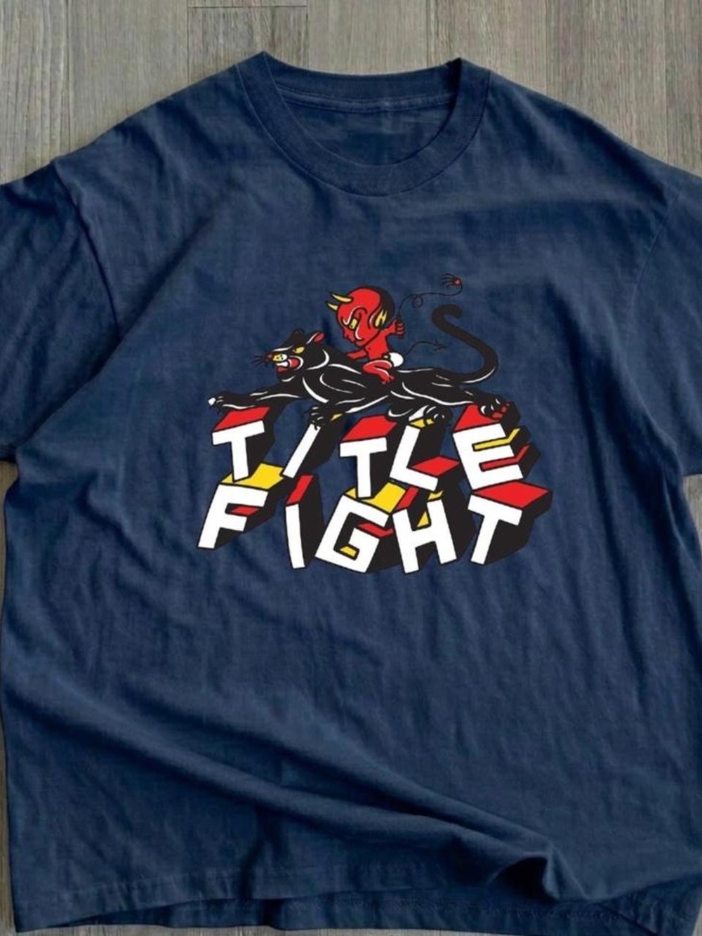 Gildan Navy Short Sleeve 'Title Fight' Graphic Tee